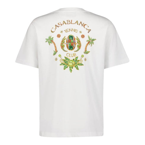 Casablanca Printed T-Shirt Joyaux Dafrique Tennis Club White Ms24 Jts 001 13 001 White T-Shirts Mens