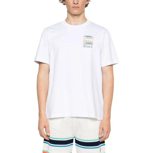 Casablanca Ms25Jts00115Ex White T Shirt Mens