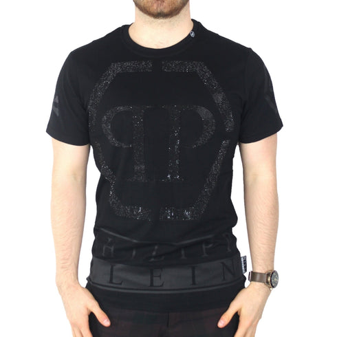PHILIPP PLEIN PLEIN A17C MTK1348 PJY002N T-SHIRT MTK1348Theo0202 BLACK T-SHIRT MALE S