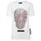 Philipp Plein Large Skull Motif White T Shirt