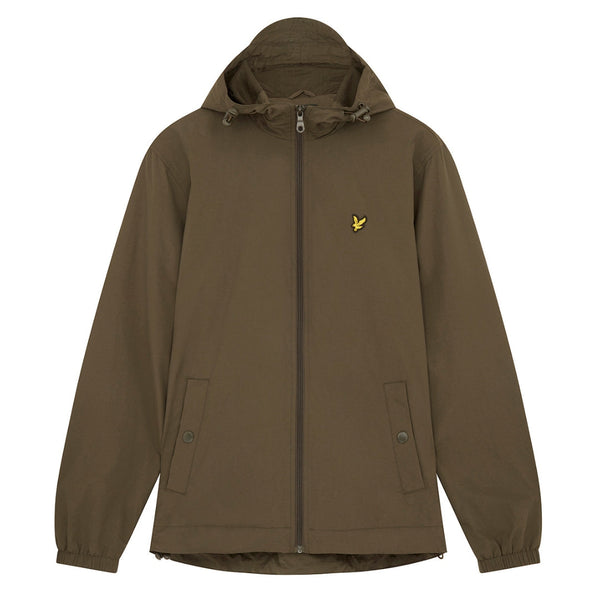 Lyle Scott Branded Olive Hooded Short Lightweight Jacket