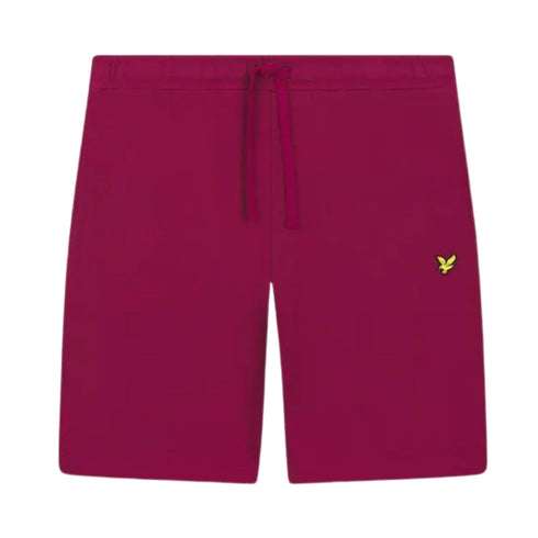 Lyle & Scott Branded Logo Rich Burgundy Sweat Shorts M