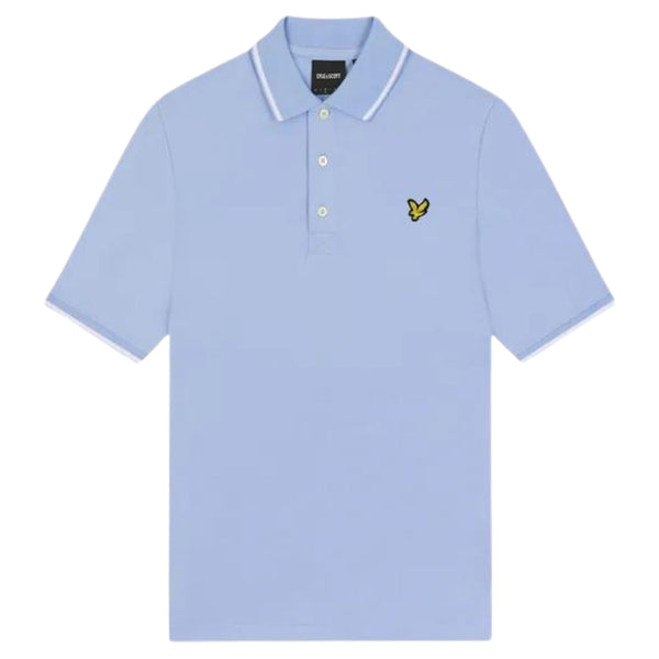 Lyle & Scott Brand Chest Logo Light Blue Polo Shirt