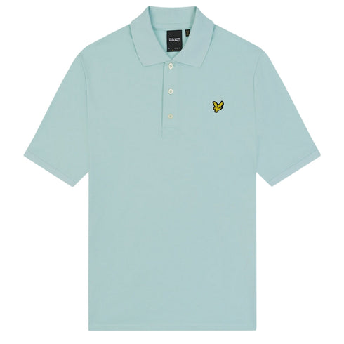 Lyle & Scott Brand Chest Logo Clear Sky Polo Shirt