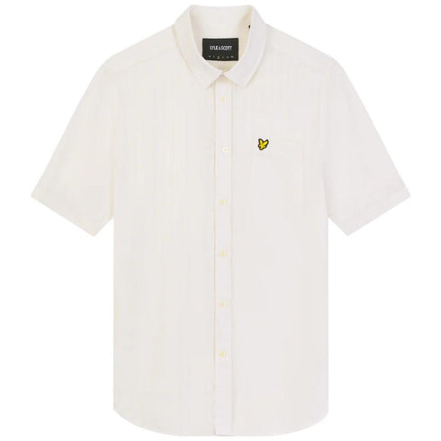 Lyle & Scott Brand Chest Logo Chalk Shirt M