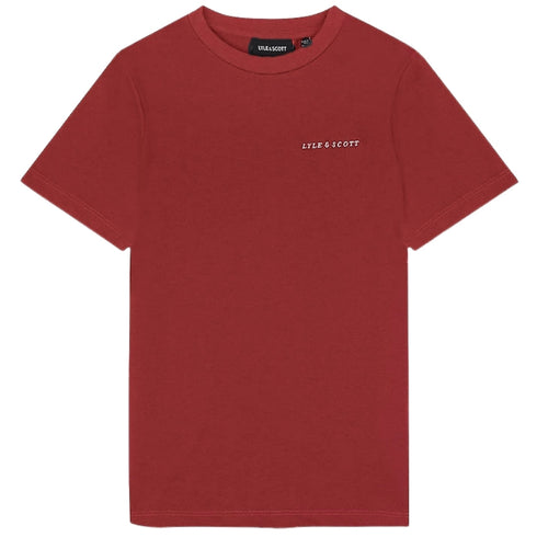Lyle & Scott Embroidered Logo Fletcher Burgundy T-Shirt