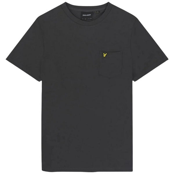 Lyle Scott Plain Pique Pocket Gunmetal T Shirt Ts2006V W635