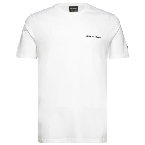 Lyle & Scott Embroidered Logo Plain White T-Shirt