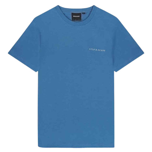 Lyle Scott Embroidered Logo Riveria Blue T Shirt L