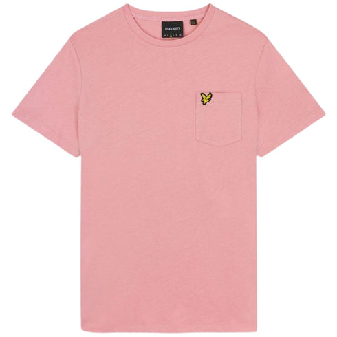 Lyle Scott Pocket On Chest Palm Pink T Shirt Ts2022V X238
