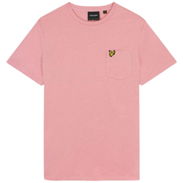 Lyle Scott Pocket On Chest Palm Pink T Shirt Ts2022V X238