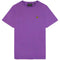 Lyle & Scott Brand Chest Logo Card Purple T-Shirt