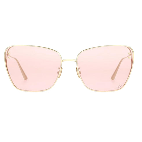 Dior Missdior B2U Cd40095U B0L0 10Y Gold Frame Pink Lens Sunglasses Womens