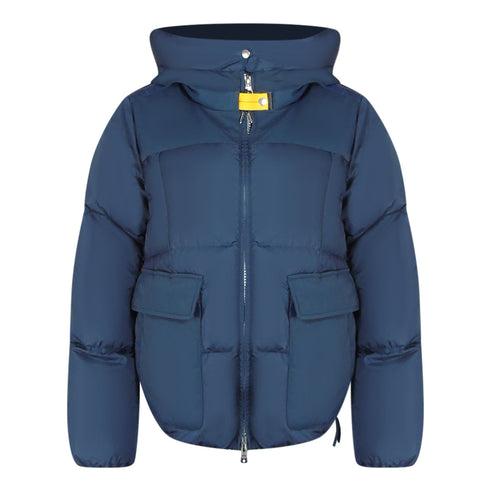 Parajumpers Nami Navy Blue Hooded Down Jacket S