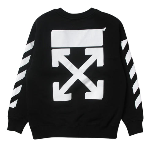 Off-White Kids Rubber Arrow Logo Black Sweatshirt 8Y