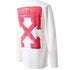 Off White Marker Logo White Long Sleeved Tshirt OMAB001E20JER0030125