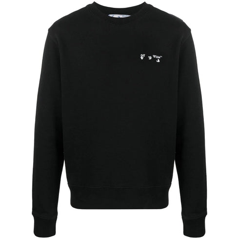 Off-White OW Logo Slim Fit Black Sweatshirt XS