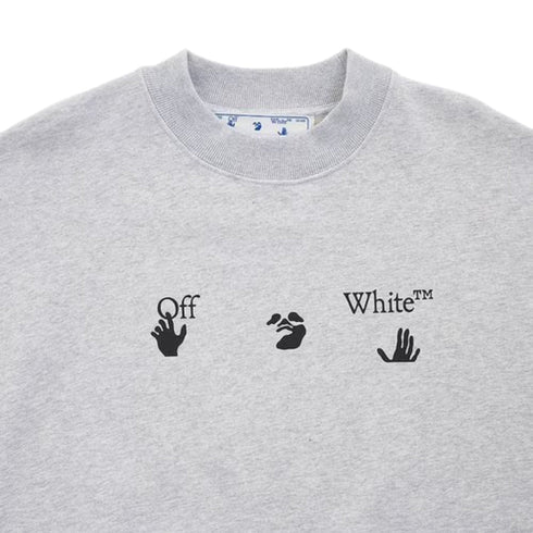Off-White Big OW Logo Skate Fit Grey Sweatshirt L