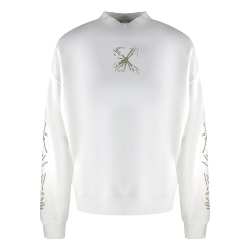 Off-White Splash Arrow Skate Fit White Sweatshirt S