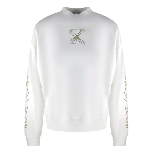 Off-White Splash Arrow Skate Fit White Sweatshirt S