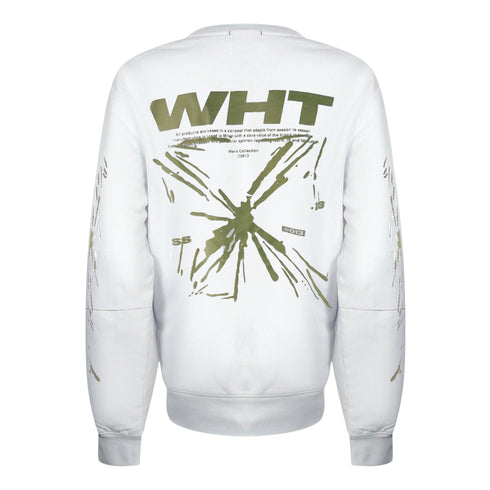 Off-White Splash Arrow Skate Fit White Sweatshirt S