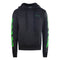 Off-White ICA Vintage Spray Arrow Design Slim Fit Black Hoodie XS