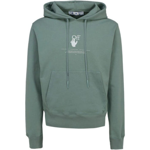 Off-White Graffiti Logo Green Hoodie XS