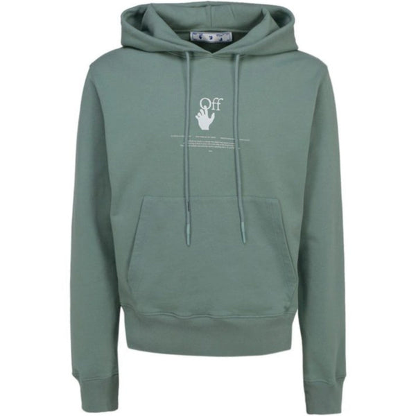 Off-White Graffiti Logo Green Hoodie XS