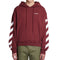 Off-White Diag Helvetica Over Burgundy Hoodie XS