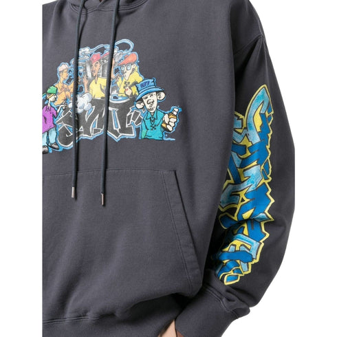 Off-White Graffiti Pupp Skate Hoodie Outerspace L
