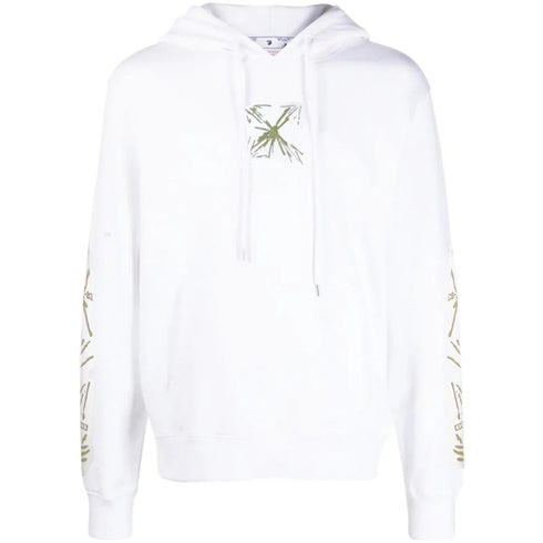 Off-White Splash Arrow Skate Fit White Hoodie XS
