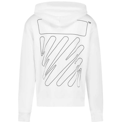 Off-White Diag Wave Outline White Hoodie XS