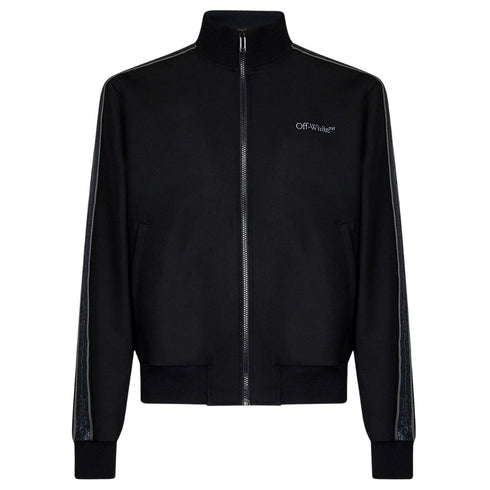 Off-White Quote Wool Slim Tracktop Black S