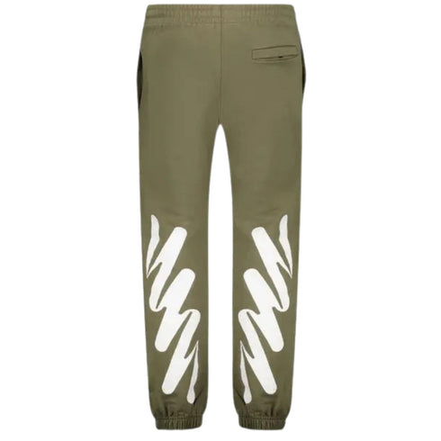Off-White Wave Diag Slim Shorten Sweatpant Army Green XL