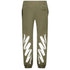 Off-White Wave Diag Slim Shorten Sweatpant Army Green XL