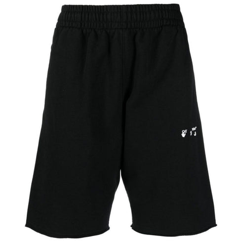 Off White Ow Logo Black Sweat Shorts Omci006C99Fle0081001 - Style Centre Wholesale