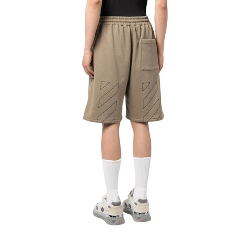 Off-White Off Stitch Skate Sweatshorts Beige S