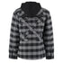 Off-White Arrow Padded Flannel Grey Jacket M