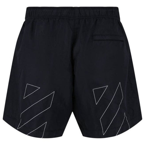 Off-White Diag OW Logo Black Swimshorts L