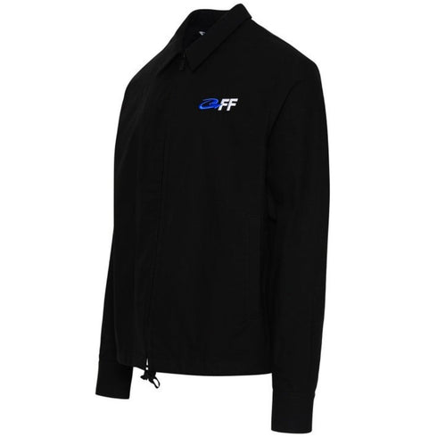 Off-White Exact Opposite Zip-Up Black Hybrid Shirt M