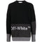 Off-White Blocked Logo Black Knit Jumper L