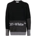 Off-White Blocked Logo Black Knit Jumper L