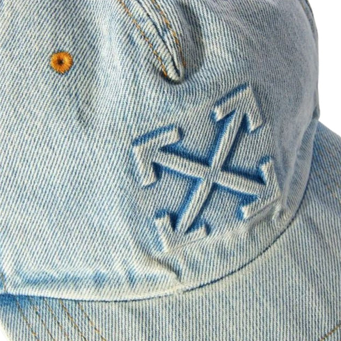 Off White Arrow Denim Baseball Cap Light Blue