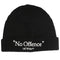Off-White No Offence Logo Black Beanie OMLC041F23KNI0041004