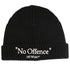 Off-White No Offence Logo Black Beanie OMLC041F23KNI0041004