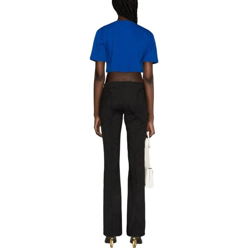 Off-White Stamp Ribbed Cropped T-Shirt XS