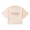 Off-White Embroidered Baseball Logo Crop Tee Beige XS