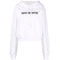 Off-White Geometric Logo Cropped White Hoodie XS