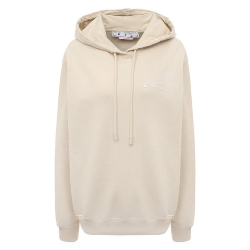 Off-White Swimming Man Regular Fit Beige Hoodie XS