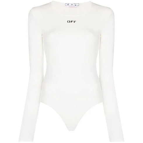 Off-White Off Stamp Ribbed L/S Body White IT36